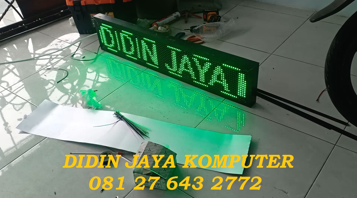 Running text warna hijau merupakan led yang berkualitas tinggi. Bergaransi 1 tahun dan pelayanan cepat, mudah, dan akurat, serta ramah dalam memberikan informasi yang diinginkan.